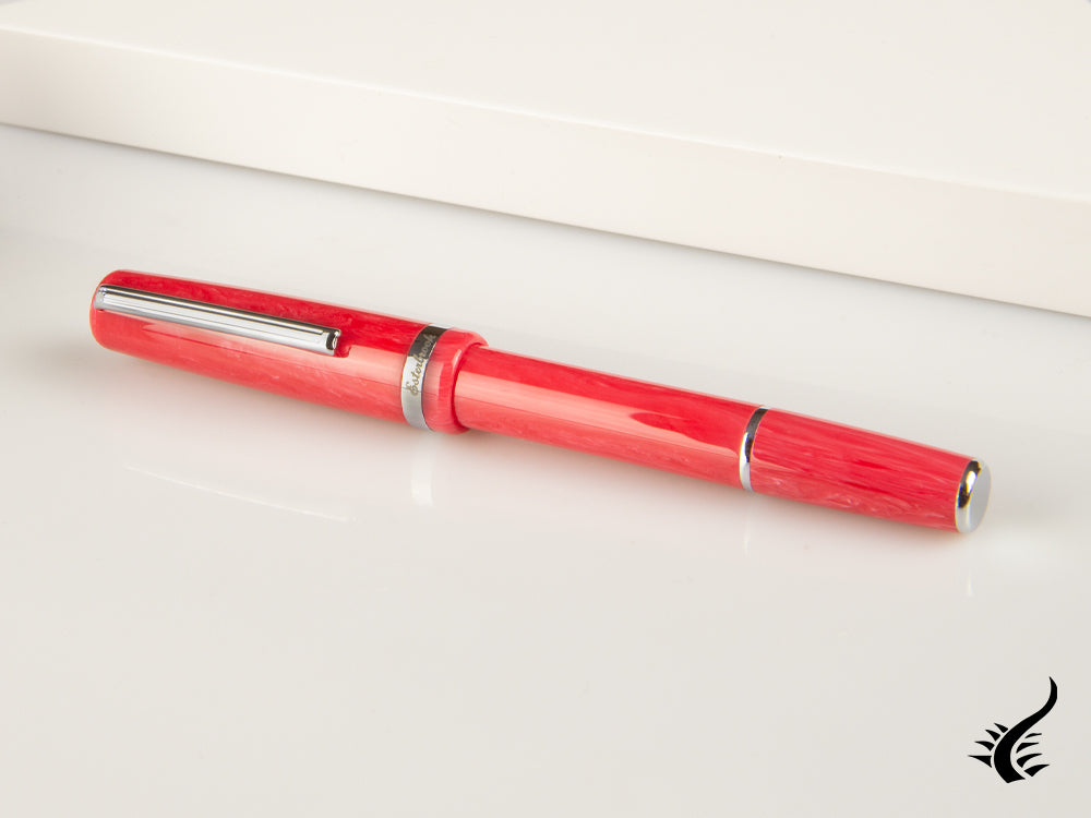 Stylo plume Esterbrook JR Carmine, résine marbrée, rouge, EJR-RED