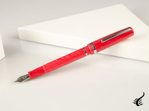 Stylo plume Esterbrook JR Carmine, résine marbrée, rouge, EJR-RED