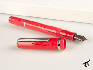 Stylo plume Esterbrook JR Carmine, résine marbrée, rouge, EJR-RED