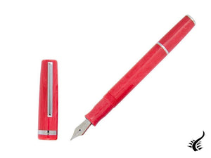 Stylo plume Esterbrook JR Carmine, résine marbrée, rouge, EJR-RED