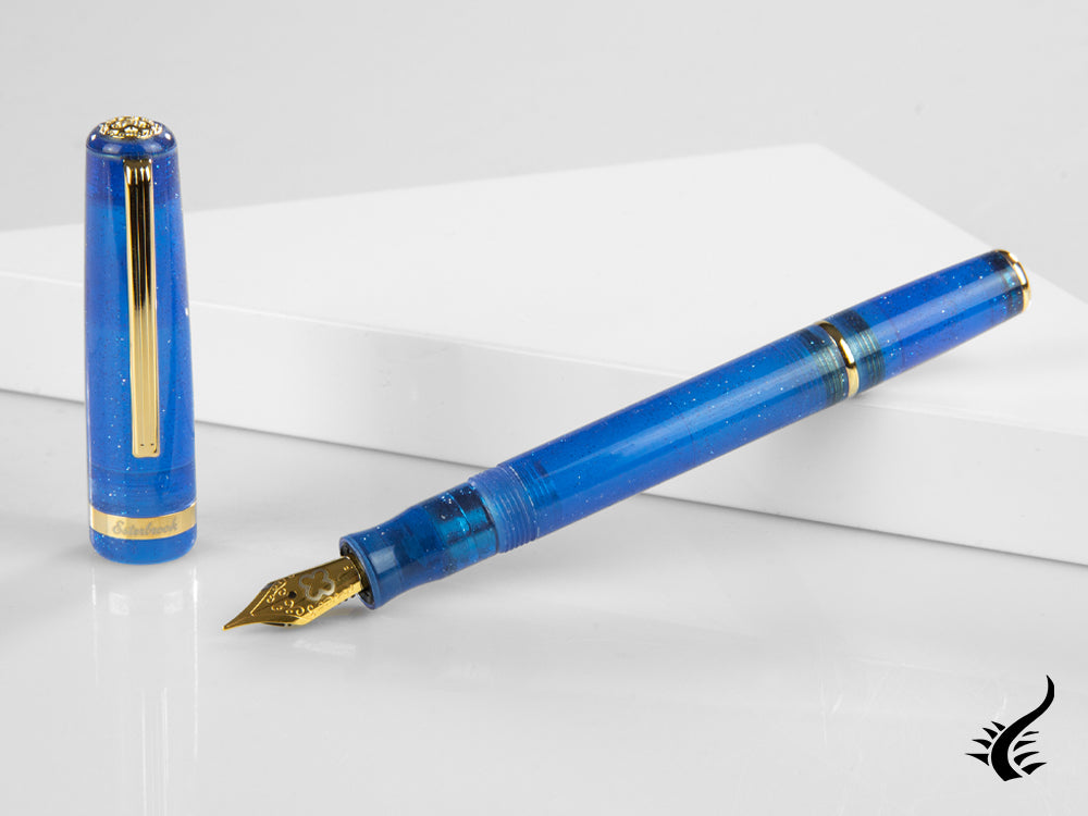 Esterbrook JR Fantasy Fountain Pen, Marbled resin, Blue, EJRF