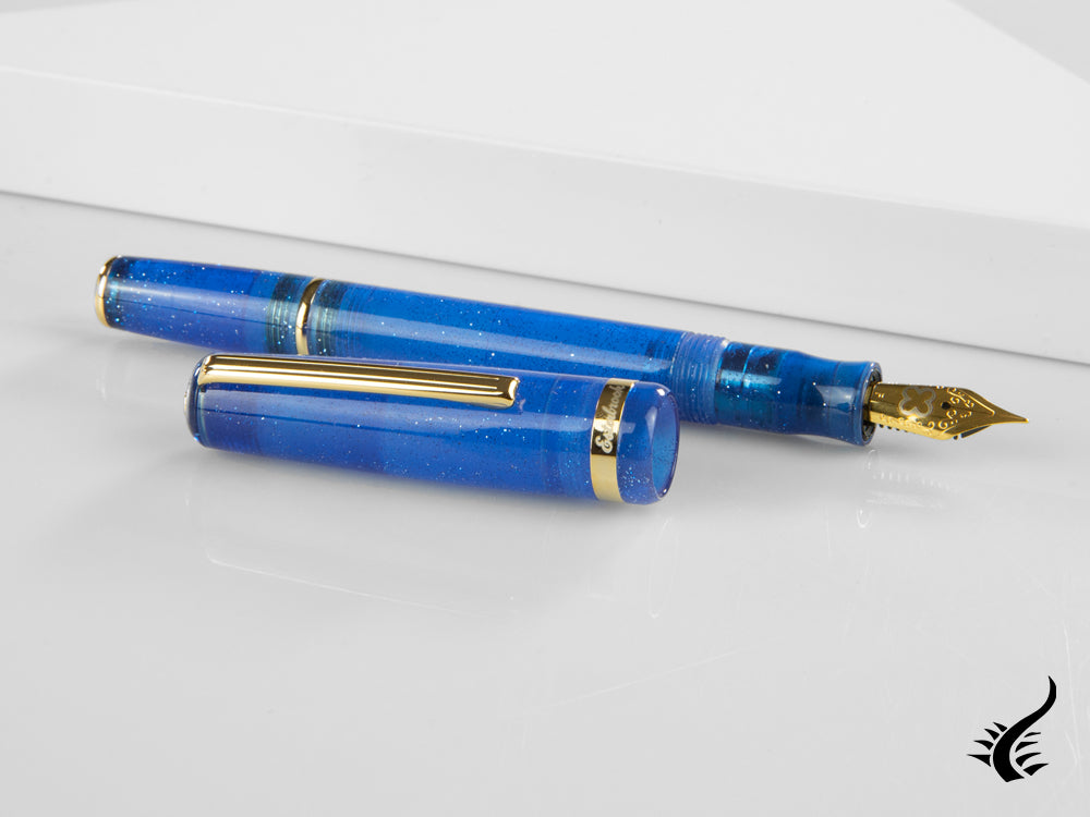 Stylo plume Esterbrook JR Fantasy, résine marbrée, bleu, EJRF