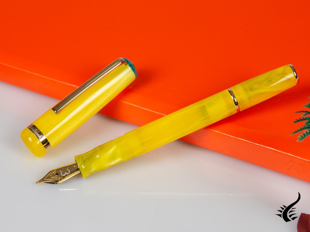 Stylo plume Esterbrook JR Paradise Lemon Twist, résine, jaune, EJRLT