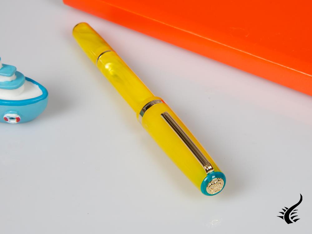 Stylo plume Esterbrook JR Paradise Lemon Twist, résine, jaune, EJRLT