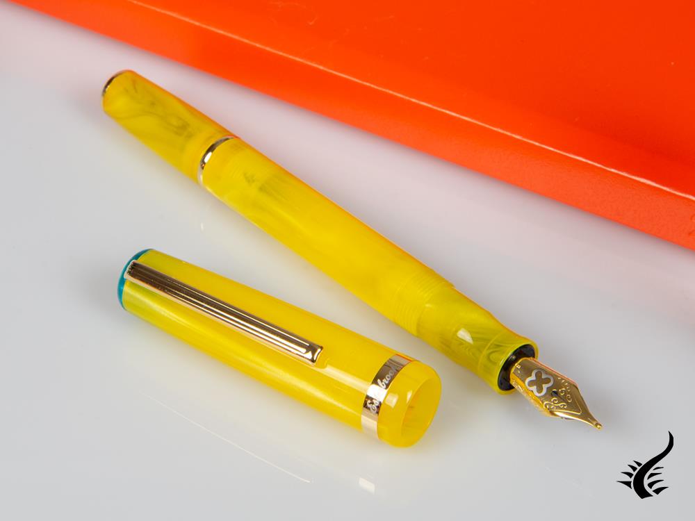 Stylo plume Esterbrook JR Paradise Lemon Twist, résine, jaune, EJRLT