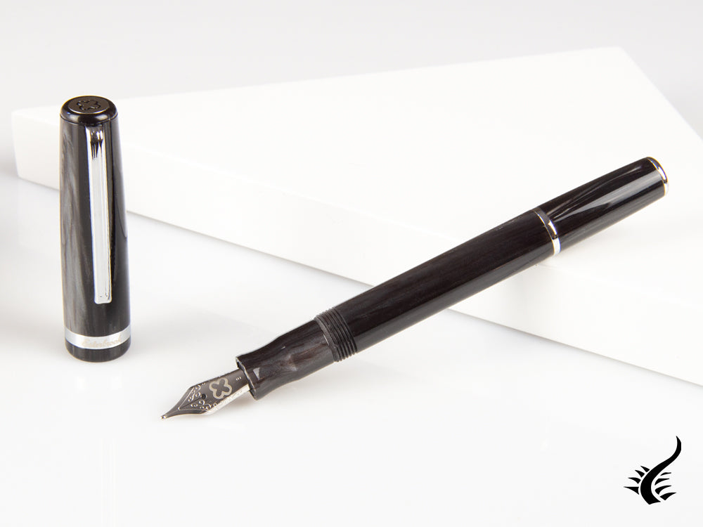 Esterbrook JR Tuxedo Fountain Pen, Marbled resin, Black, EJR-BLACK