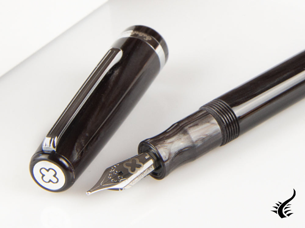 Esterbrook JR Tuxedo Fountain Pen, Marbled resin, Black, EJR-BLACK