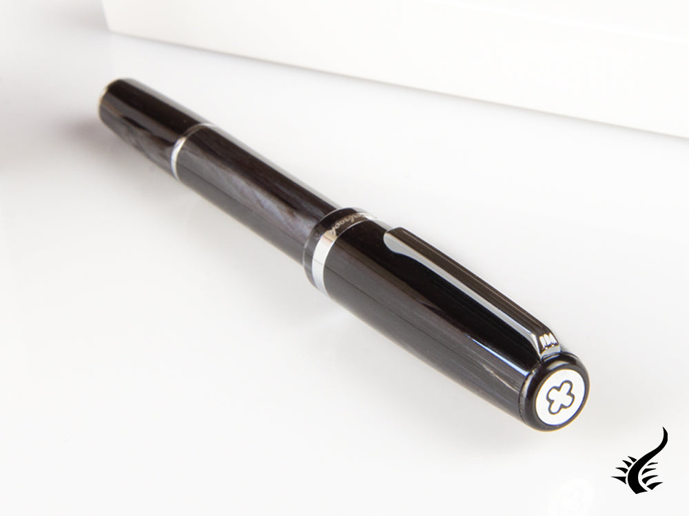 Esterbrook JR Tuxedo Fountain Pen, Marbled resin, Black, EJR-BLACK