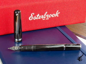 Esterbrook JR Tuxedo Fountain Pen, Marbled resin, Black, EJR-BLACK