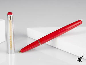 Esterbrook Phaeton 300R Fountain Pen, Red Resin, Chrome, E326