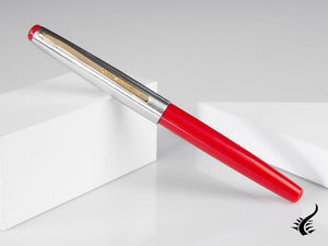 Esterbrook Phaeton 300R Fountain Pen, Red Resin, Chrome, E326