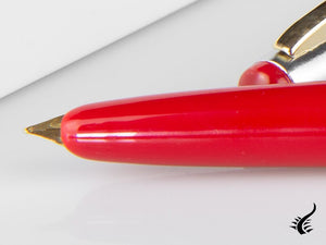 Esterbrook Phaeton 300R Fountain Pen, Red Resin, Chrome, E326