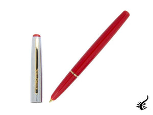 Esterbrook Phaeton 300R Fountain Pen, Red Resin, Chrome, E326