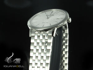 Montre à quartz Eterna Eternity Gent, ETA 955.112, 40 mm, argent, bracelet en acier