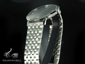 Montre à quartz Eterna Eternity Gent, ETA 955.112, 42 mm, gris, bracelet en acier