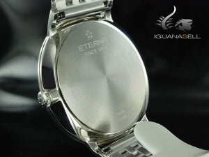 Eterna Eternity Gent Quartz watch, ETA 955.112, 42mm., Silver, Steel bracelet