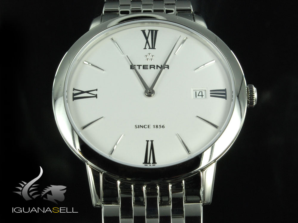 Montre à quartz Eterna Eternity Lady, ETA 955.112, 40 mm, argent, 2711.41.12.1745