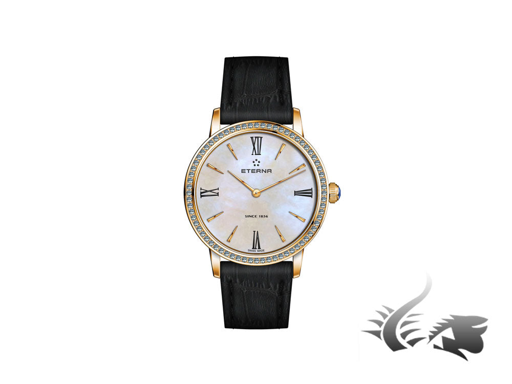 Eterna Eternity Lady Quartz watch, PVD and Rosegold, Diamants, 32mm