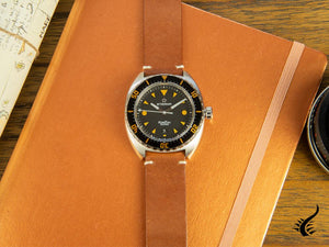 Eterna Super KonTiki Automatic Watch, SW 200-1, Black, Leather strap