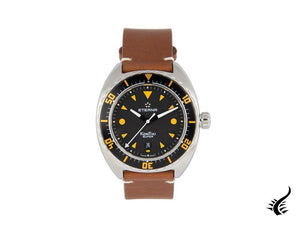 Eterna Super KonTiki Automatic Watch, SW 200-1, Black, Leather strap