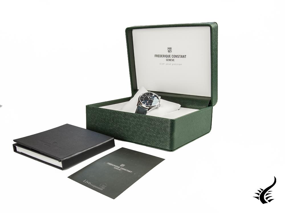 Frederique Constant Classics GMT Quartz Watch, 40 mm, Blue, Day, FC-252NS5B6