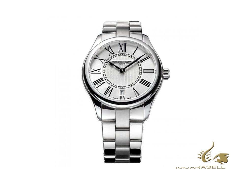 Frederique Constant Classics Ladies Quartz Watch, 36 mm, Silver, FC-220MS3B6B