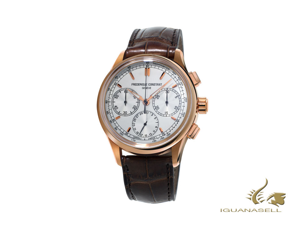 Montre automatique chronographe Flyback Manufacture de Frédérique Constant, or rose