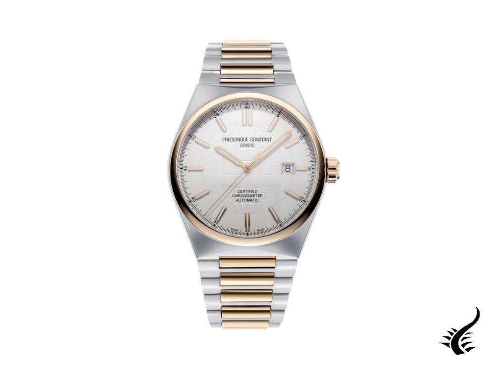 Montre automatique Highlife COSC de Frédérique Constant, PVD or rose, blanc, FC-303V4NH2B