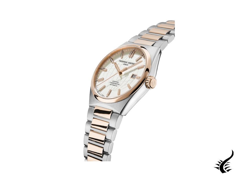 Montre automatique Highlife COSC de Frédérique Constant, PVD or rose, blanc, FC-303V4NH2B