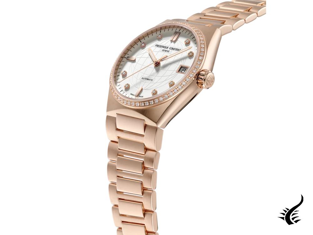 Montre automatique pour femme Highlife de Frédérique Constant, diamants, FC-303VD2NHD4B