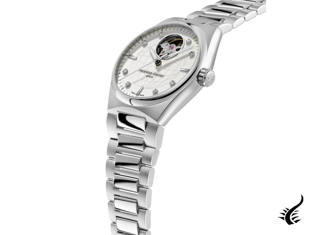 Frederique Constant Highlife Ladies Heart Beat Watch, White, FC-310SD2NH6B