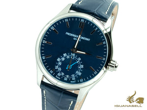 Montre intelligente horlogique Frederique Constant, bleue, GMT, alarme, FC-285NS5B6