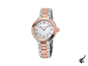 Montre connectée à quartz pour femme Frederique Constant, or rose, GMT