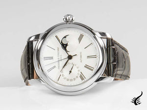 Montre automatique Manufacture Frédérique Constant, blanche, cuir, FC-712MS4H6