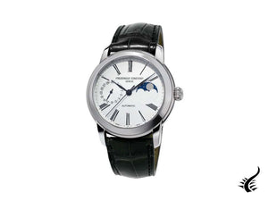 Montre automatique Manufacture Frédérique Constant, blanche, cuir, FC-712MS4H6