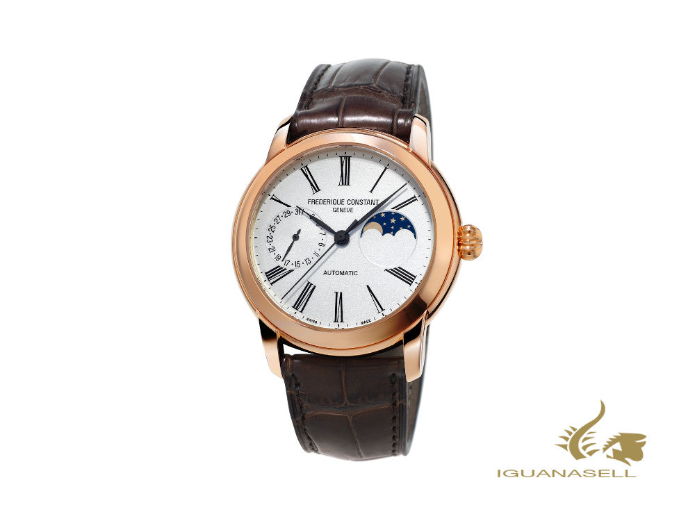 Montre automatique à phases de lune classique de la Manufacture Frédérique Constant, FC-712MS4H4