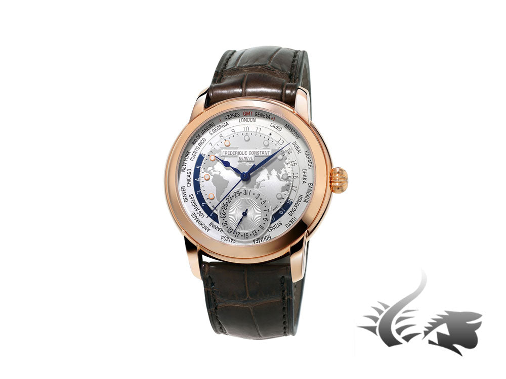 Montre automatique Manufacture Worldtimer de Frédérique Constant, FC-718, GMT