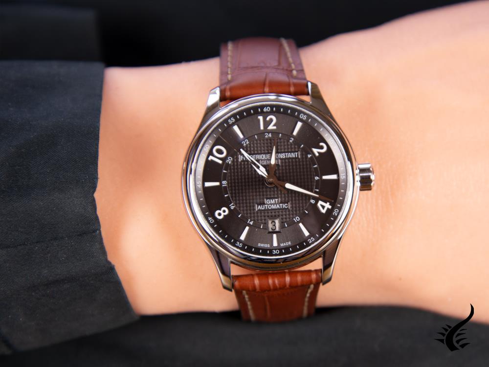Frederique Constant Runabout GMT Automatic Watch, FC-350, brown, FC-350RMG5B6