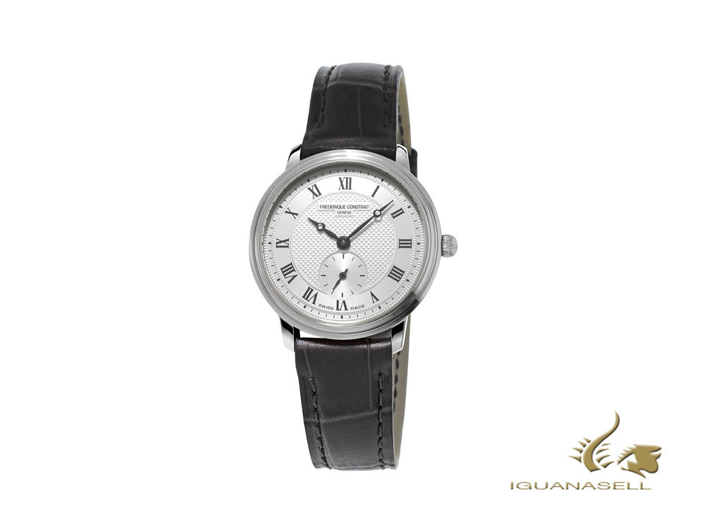 Montre à quartz Slimline pour femme de taille moyenne de Frederique Constant, argent, 28,6 mm