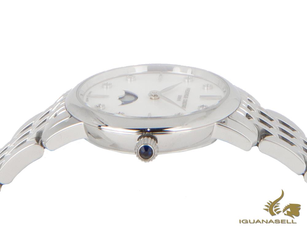 Frederique Constant Slimline Ladies Moonphase Quartz Watch, 30mm, Diamonds