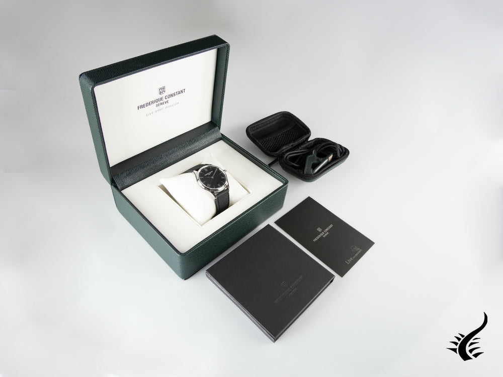 Frederique Constant Smartwatch Vitality Quartz Watch, Black, 42 mm, FC-287B5B6