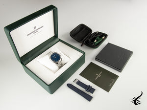 Montre connectée Frederique Constant Vitality à quartz, bleu, 42 mm, FC-287N5B6B