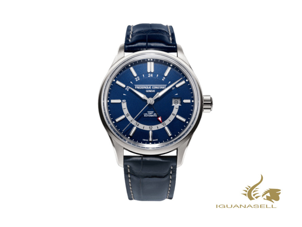 Montre automatique Yacht Timer de Frédérique Constant, 42 mm, bleu, FC-350NT4H6