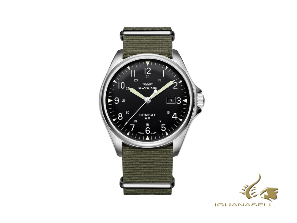 Glycine Combat 6 Vintage Automatic Watch, GL 224, Black, 43mm, GL0122