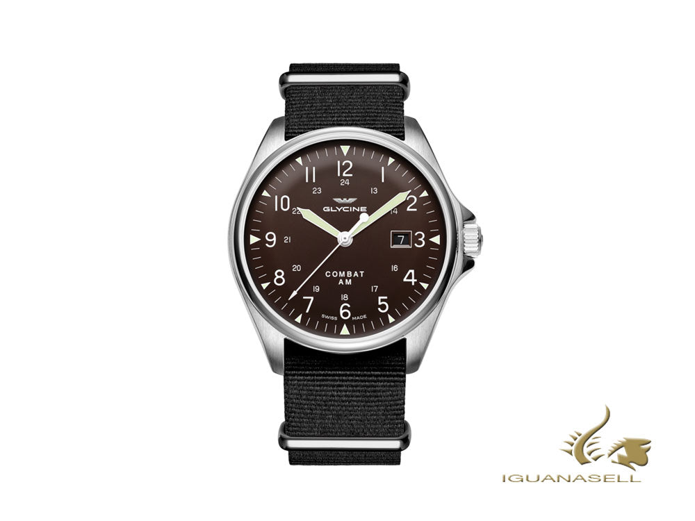 Glycine Combat 6 Vintage Automatic Watch, GL 224, Brown, 43mm, GL0123