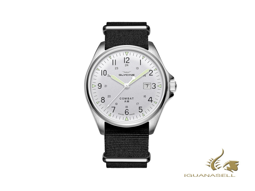 Glycine Combat 6 Vintage Automatic Watch, GL 224, White, 43mm, GL0124