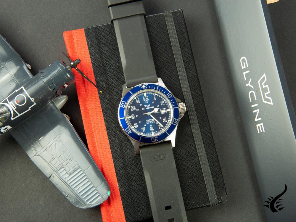 Glycine Combat Automatic Watch, GL 224, Blue, 42 mm, GL0077-D9