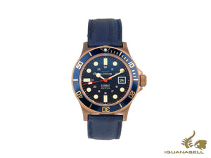 Montre Glycine Combat Sub-automatique, bronze, 42 mm, GL224, bleu, GL0174