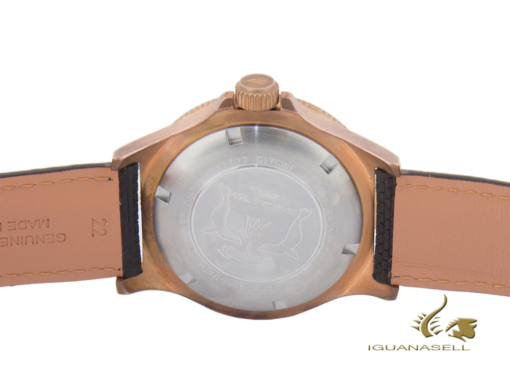 Montre Glycine Combat Sub-automatique, bronze, 42 mm, GL224, marron, GL0188