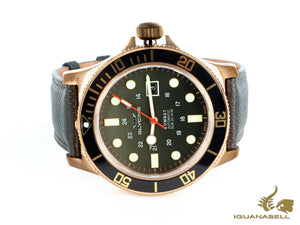 Montre Glycine Combat Sub-automatique, bronze, 48 mm, GL224, noir, GL0243